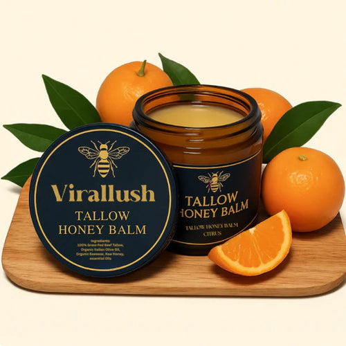 Organic Grass-Fed Beef Tallow Balm With Raw Honey